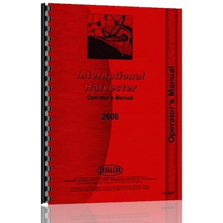 Tractor Operator's Manual For International Harvester 2606 G&D